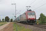 Mit einem  LKW Walter -KLV fuhr am 16.09.2016 die Beacon Rail/Crossrail 185 592-3 von Aachen West bis zum Rangierbahnhof Muttenz, als sie bei Müllheim (Baden) bildlich festgehalten werden konnte.