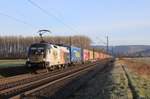 182 523 (Kaiser Franz Joseph von Österreich) TXL mit einem KLV bei Retzbach-Zellingen am 06.04.2018