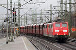 RP 151 015-5 mit RP 151 104-7 durchfahren Hamburg-Harburg 16.1.2018