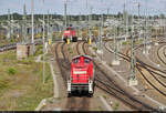 290 505-7 (290 005-8 | DB V 90 005) rangiert vom Ablaufberg der Zugbildungsanlage (ZBA) Halle (Saale) hinunter zu den Richtungsgleisen. Im Hintergrund wartet noch 296 055-7 (290 055-3 | DB V 90 055).
Aufgenommen von der Berliner Brücke.

🧰 DB Cargo
🕓 24.8.2021 | 15:11 Uhr