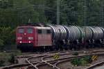 151 144 RBH mit Kesselwagenzug am 21.09.2013 auf der Nrnberger Ringbahn.