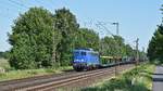 PRESS 140 042 (140 834, ex DB) mit leerem Autotransportzug in Richtung Hannover (Dörverden, 24.05.18).