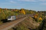 Railpool/PCT 185 691 mit sehr freundlichen Lokfhrer auf der Sttzmauer in Laaber.:-)  (8.10.12)