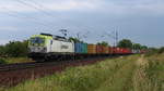 Containerzug von Dresden in Richtung Leipzig/Berlin. Zuglok die Captrain 193 892 welch hier gerade kurz vor dem Eisenbahndreieck bei Zeithain ist. Aufgenommen am 16.06.2017