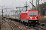 DB 187 130 durchfährt mit einem leeren Containerzug Hamburg-Harburg 16.1.2018