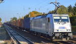 METRANS Rail s.r.o. mit  386 014-5  [NVR-Number: 91 54 7386 014-5 CZ-MT) und Containerzug am 11.10.18 Berlin-Hirschgarten.