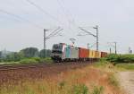 Am 19.Juni 2013 war RP/EVB 193 802 mit einem Containerzug bei Burgstemmen auf dem Weg Richtung Sden.