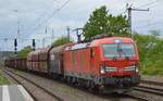 DB Cargo AG [D] mit  193 385  [NVR-Nummer: 91 80 6193 385-2 D-DB] und gemischtem Güterzug am 12.05.20 Bf. Saarmund.