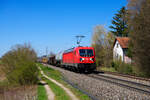 187 164 DB Cargo mit der Plattlinger Übergabe bei Postbauer-Heng, 23.04.2021