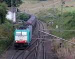 Die Cobra 2821 kommt die Gemmenicher-Rampe hochgefahren aus Aachen-West mit einem  Papierzug aus Köln-Gremberg nach Zeebrugge(B)  und fährt gleich in den Gemmenicher-Tunnel hinein und