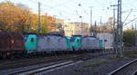 Ein Blick auf zwei Cobras 2839 und 2837 sie fuhren mit einem Güterzug aus Aachen-West nach Belgien bei der Abfahrt in Richtung Montzen/Belgien.
Aufgenommen vom Bahnsteig in Aachen-West. 
Bei schönem Herbstwetter am Nachmittag vom 13.11.2018. 