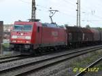 185 262-3 fhrt am 16.09.2007 mit einem Gterzug in Richtung Hagen.Hier in Witten Hbf.