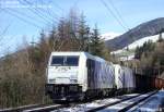 Arbeiten entlang der Brennerbahn. Der EUC 44121 Mnchen Nord - Cava Tigozzi wird bei Gries am Brenner gerade vom  illegalen  Gleis wieder auf's richtige Fahrtgleis geleitet. 