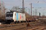 E 186 145-9 unterwegs für Transpetrol in Recklinghausen-Ost 9.1.2016