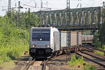 RP 185 676-4 unterwegs für Transpetrol durchfährt Recklinghausen-Süd 6.7.2016