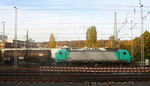 Die Cobra 2814 fährt mit einem Güterzug aus Antwerpen-Noord(B) nach Köln-Gremberg bei der Ausfahrt aus Aachen-West und fährt in Richtung