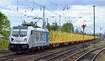 Railpool GmbH mit  187 305-8  [NVR-Nummer: 91 80 6187 305-8 D-Rpool] möglicherweise für SETG mit einem leeren Zug für Holzstamm-Transporte am 14.05.19 Richtung Frankfurt/Oder in Berlin-Hirschgarten.
