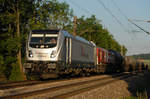 14.06.2017 Streckenabschnitt Uhingen 187 074-0, man beachte die an zweiter Stelle kalt mitlaufende Class 66 der HGK