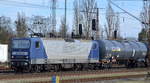 DeltaRail GmbH, Frankfurt (Oder) mit  243 069-2  [NVR-Nummer: 91 80 6143 069-3 D-DELTA] mit Kesselwagenzug am 16.03.20 Bf. Frankfurt/Oder.