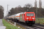 DBC 185 205-2 auf der Hamm-Osterfelder Strecke am BÜ km 66,7 Kerstheiderstr. 23.3.2023
