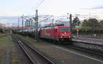 RheinCargo 185 584-0 mit Kesselwagen Richtung Darmstadt Nord, am 03.04.2024 in Darmstadt Hbf.
