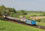 Am 10.Mai 2013 war RHC 185 523 bei Elze(Han) mit einem Kesselwagenzug auf dem Weg Richtung Sden.