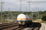 Ein Nachschuss auf einen Gaszug steht in Herzogenrath.
Aufgenommen vom Bahnsteig 2 in Herzogenrath. 
Am Nachmittag vom 29.9.2016.