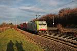 Am Nachmittag des 22.12.2015 fuhr Re 486 509 beim Abzweig Leutersberg mit ihrem KLV in Richtung Süden.