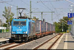 Farblich passend:  Blauer KLV-Zug der polnischen Miratrans Transport Spedycja Sp.