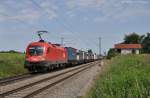 1116 193 -Manfred- mit KLV Zug am 23.06.2012 an der ehemaligen Blockstelle Hilperting