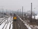 MEG 218 mit dem Kohlependel von Buna nach Whlitz, bei Grokorbetha; 21.01.2010