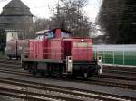 DB Schenker Rail 294 593-9 rangiert am 20.02.14 in Mainz Bischofsheim Rbf 