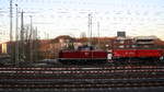211 345-4 AIXrail kommt mit einem  Schotterzug aus Stolberg-Hbf(Rheinland) nach Aachen-West und fährt in Aachen-West ein.
