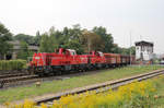 261 045 + 261 041 mit einem Übergabezug von Bernburg (Saale) nach Köthen am 30.