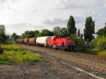 DB 261 065-7 mit dem EK 54855 von Ebeleben nach Erfurt Gbf, am 16.08.2012 in Erfurt Gispersleben.