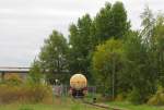 Ein abgestellter Gaskesselwagen am 18.10.2013 in Erfurt Ost.