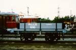 Offener Güterwaggon der Pfälzischen Ludwigsbahn auf der Fahrzeugschau  150 Jahre deutsche Eisenbahn  vom 3. - 13. Oktober 1985 in Bochum-Dahlhausen