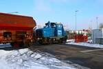 Rhenus Lok 1 Deutz KG230 beim Rangieren in Hanau Hafen am 20.01.24