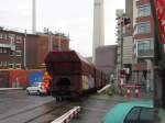 Kohlewagen Rangieren am 04.01.16 in Frankfurt am Mainova Heizkraftwerk im Westhafen