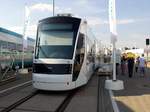 Ein Avenio QEC für Doha, Hauptstadt Katars, von Siemens steht auf dem Frei- und Gleisgelände der Messe Berlin zu den Besuchertagen der InnoTrans 2016.