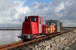 Heizöltransport auf der Halligbahn nach Nordstrandischmoor.