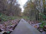 Ehemalige Burgholzbahn  Samba Strecke  in Wuppertal. Bild aufgenommen zwischen Boltenberg und Burgholz am 23.11.2004. Heute befindet sich an dieser Stelle ein Fu- und Radweg (siehe Bilder 98977, 98978 und 98979).