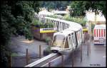 Während der internationalen Gartenbau Ausstellung, kurz IGA, gab es hier am 23.6.1993 eine extra dafür aufgebaute Einschienenbahn.