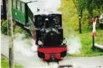 Maifahrten im Jahr 2002 bei der Berliner PArkeisenbahn, Lok Arthur Koppel Bahnhof Wuhlheide