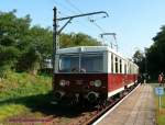 Sonniger September bei der Buckower-Kleinbahn: 279 005 + 279 006 stehen bereit, um als Zug BKB04 von Mncheberg (11:20 ab) nach Buckow(11:32 an) zu fahren.