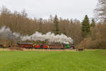 Fahrtag in der Feld- und Grubenbahnmuseum Fortuna (FGF) in Solms-Oberbiel 17.3.23. Dampflok Nr.1 (Henschel Preller).