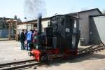 Am 09. und 10.04.2011 fand in Chemnitz-Hilbersdorf das 9.Feldbahn- und Alttraktorentreffen statt.Auf 600mm tuckerte und dampfte es ordentlich.Zu Gast war  Leo70  aus Rittersgrn.10.04.2011.