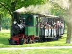 FFM - Dampfzug mit Dampflokomotive Nr. 13, Orenstein & Koppel Mallet unterweg in den Parkanlagen ( Rebstockgelnde ) von Frankfurt am 04.05.2008