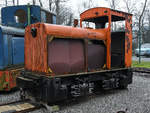 Eine Lokomotive OMZ 122 von Klöckner-Humboldt-Deutz im Gruben- und Feldbahnmuseum Zeche Theresia.