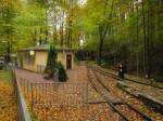 Das Streckenende der Geraer Parkeisenbahn im Bahnhof Martinsgrund, am 22.10.2015.